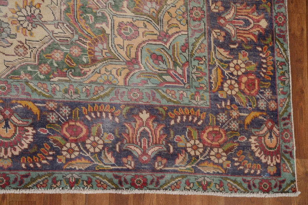 Antique Wool Tabriz Persian Area Rug 10x13