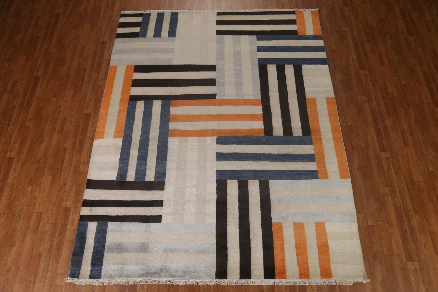 Striped Gabbeh Modern Area Rug 8x10