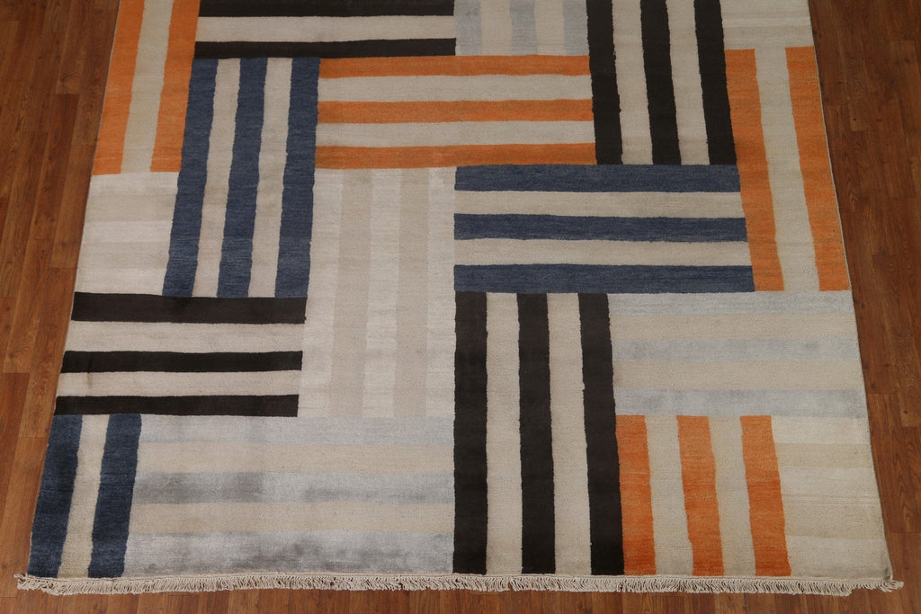 Striped Gabbeh Modern Area Rug 8x10