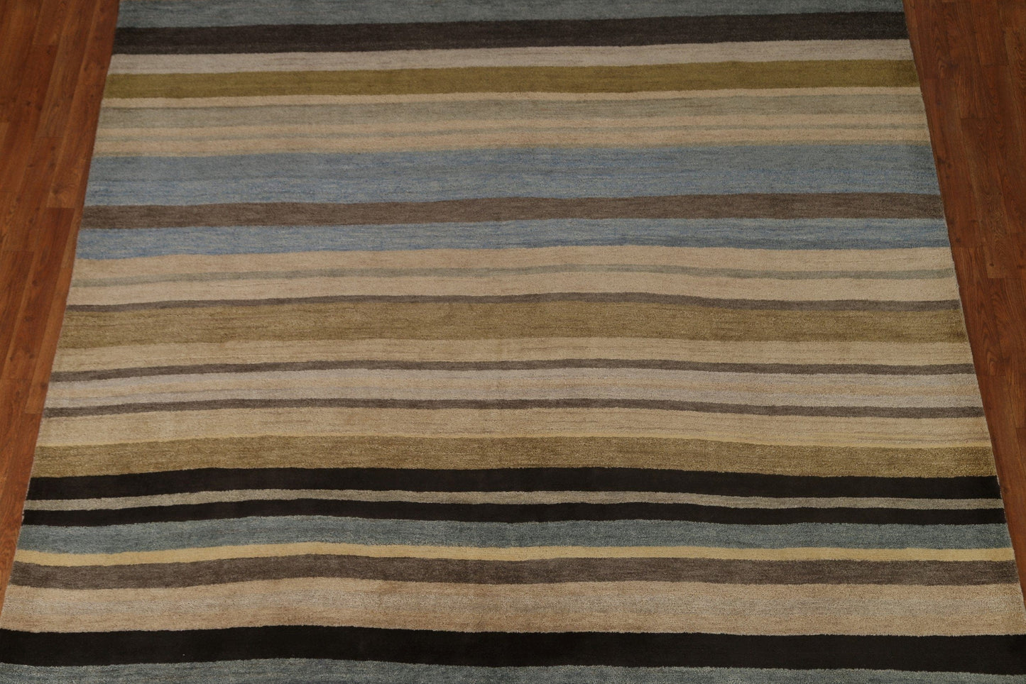 Striped Gabbeh Modern Square Rug 8x8