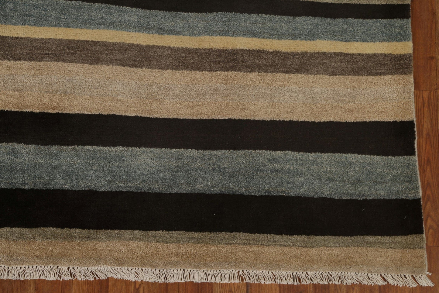 Striped Gabbeh Modern Square Rug 8x8