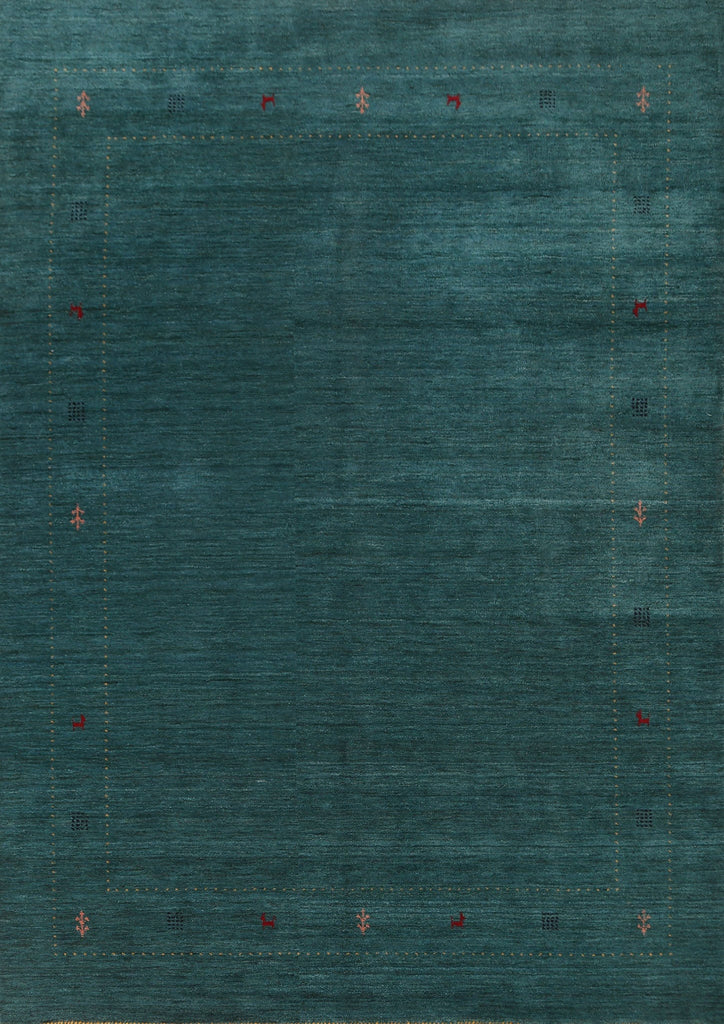 Teal Green Gabbeh Oriental Area Rug 8x10