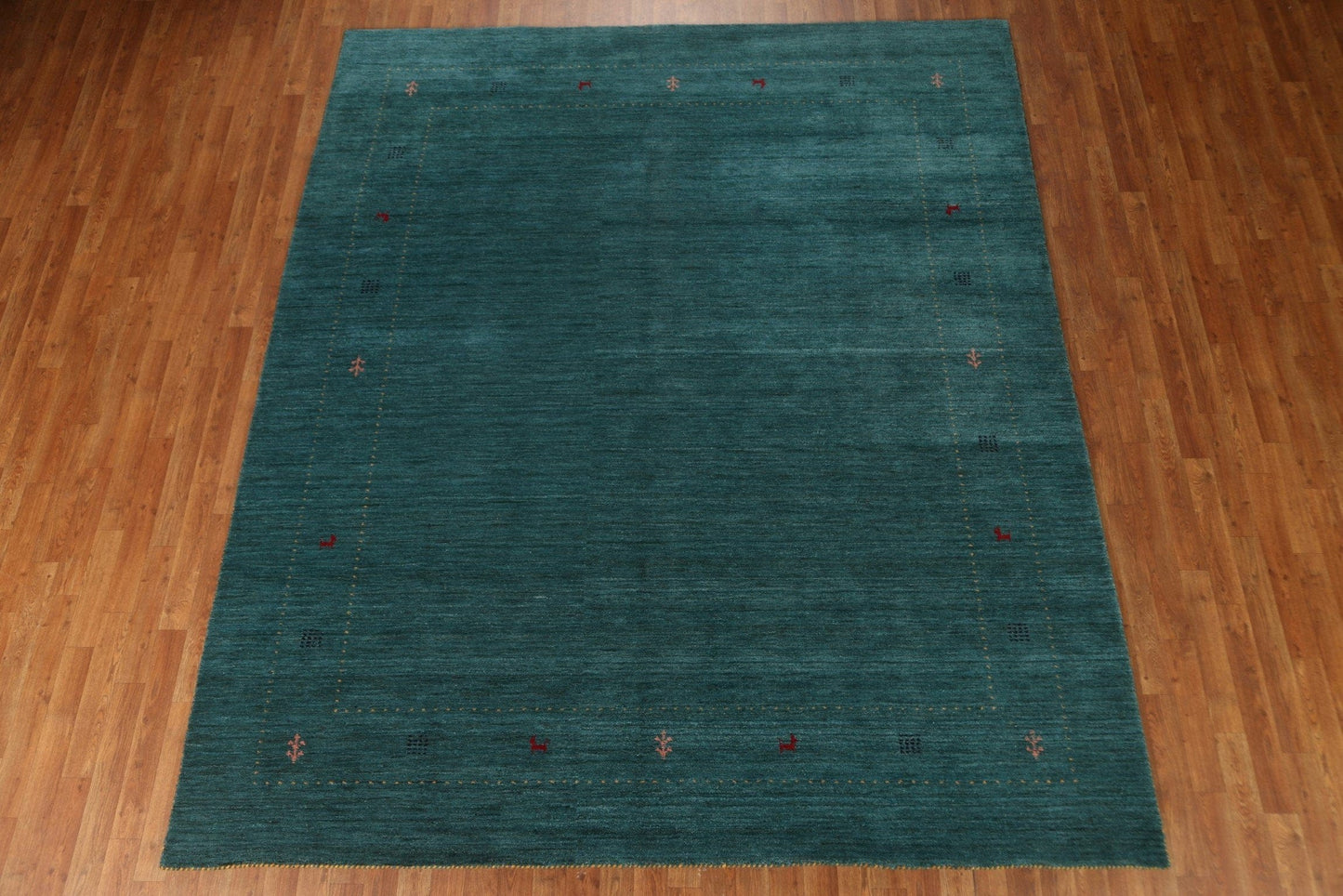 Teal Green Gabbeh Oriental Area Rug 8x10