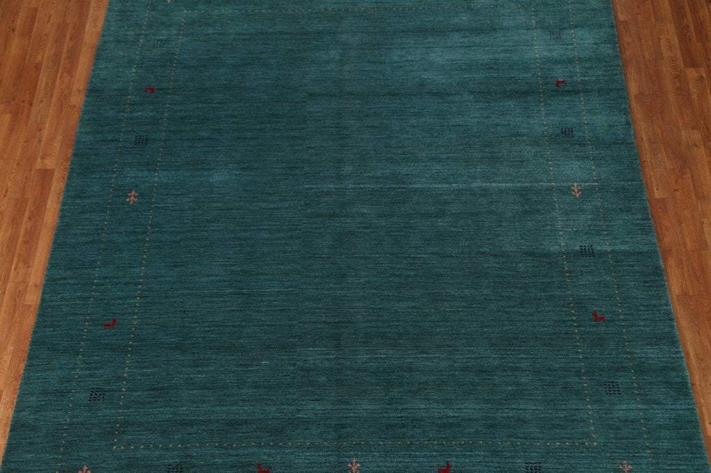 Teal Green Gabbeh Oriental Area Rug 8x10