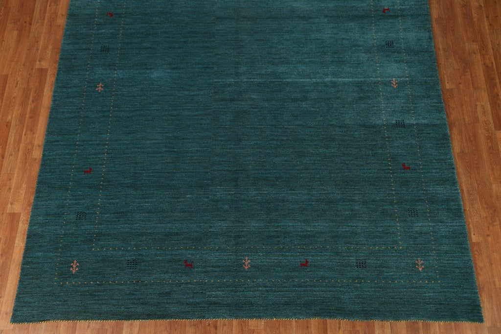 Teal Green Gabbeh Oriental Area Rug 8x10