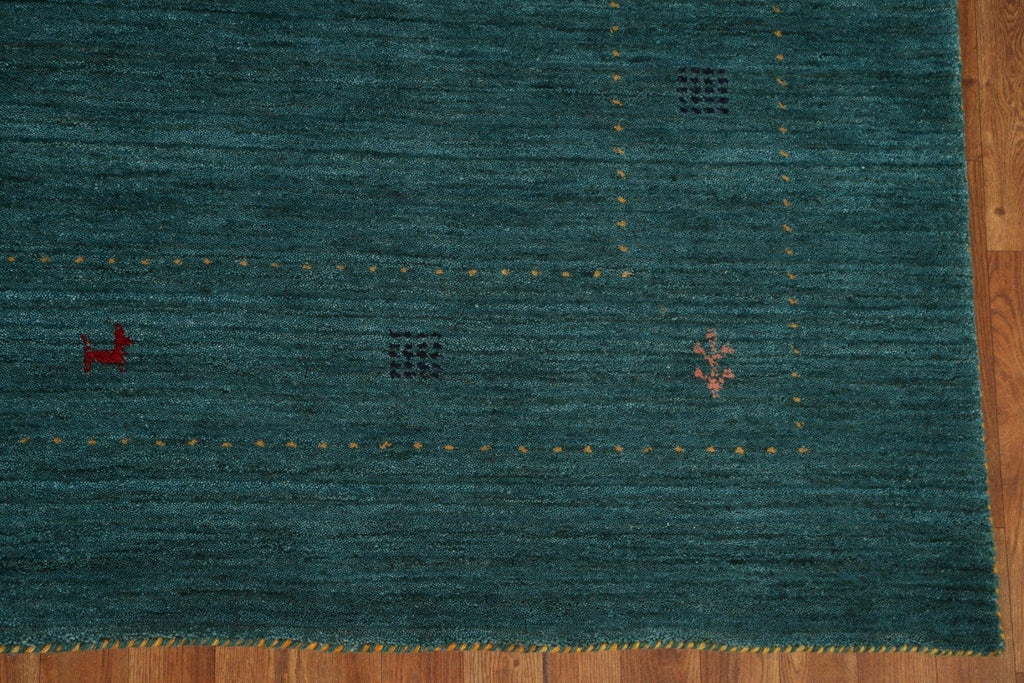 Teal Green Gabbeh Oriental Area Rug 8x10