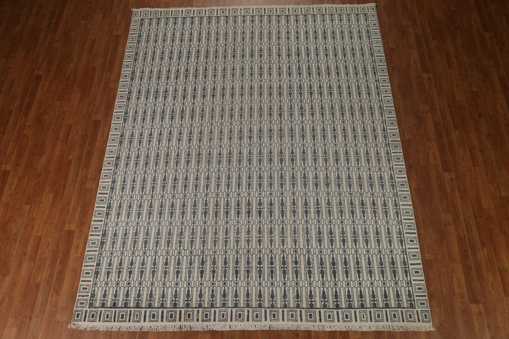 All-Over Geometric Gabbeh Wool Area Rug 8x10