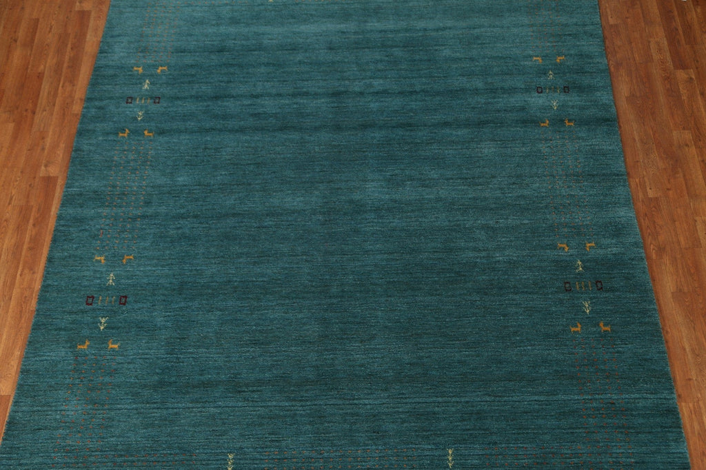 Teal Green Gabbeh Oriental Area Rug 8x10