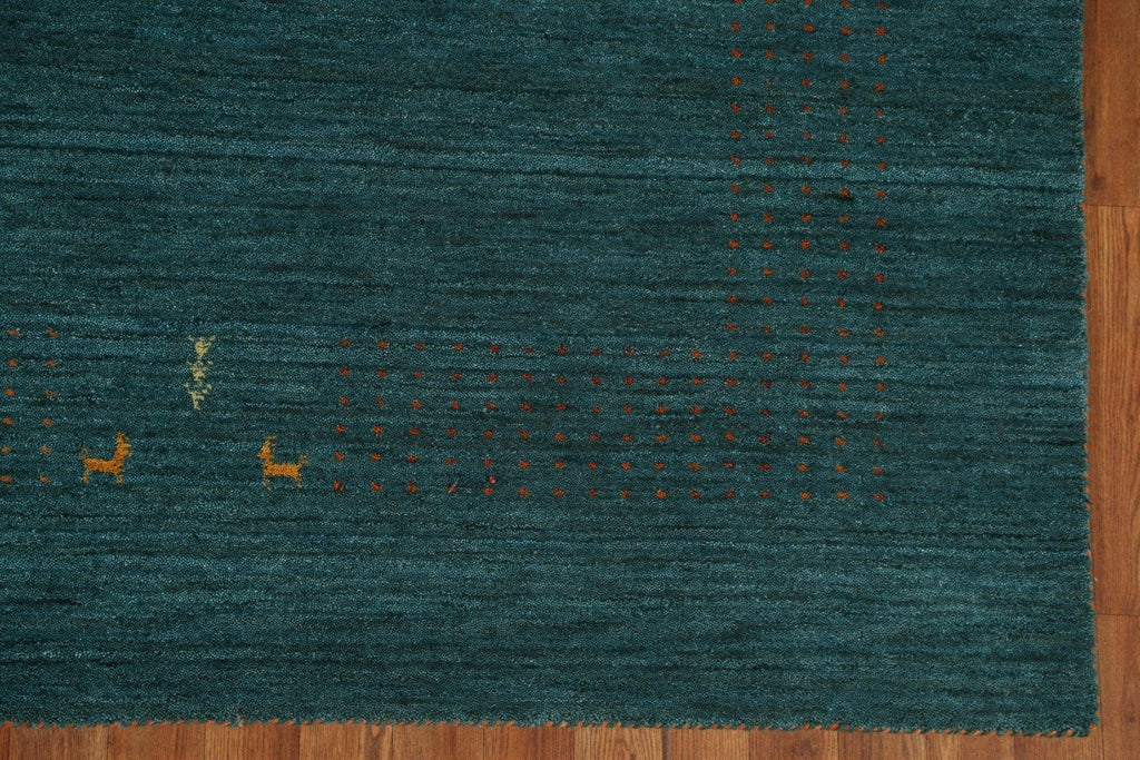 Teal Green Gabbeh Oriental Area Rug 8x10