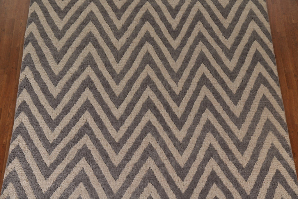 Chevron Moroccan Contemporary Area Rug 8x9