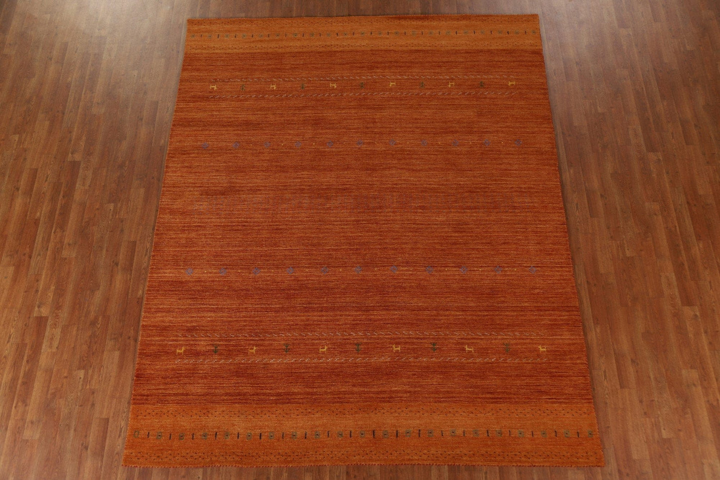 Orange Gabbeh Tribal Area Rug 8x10