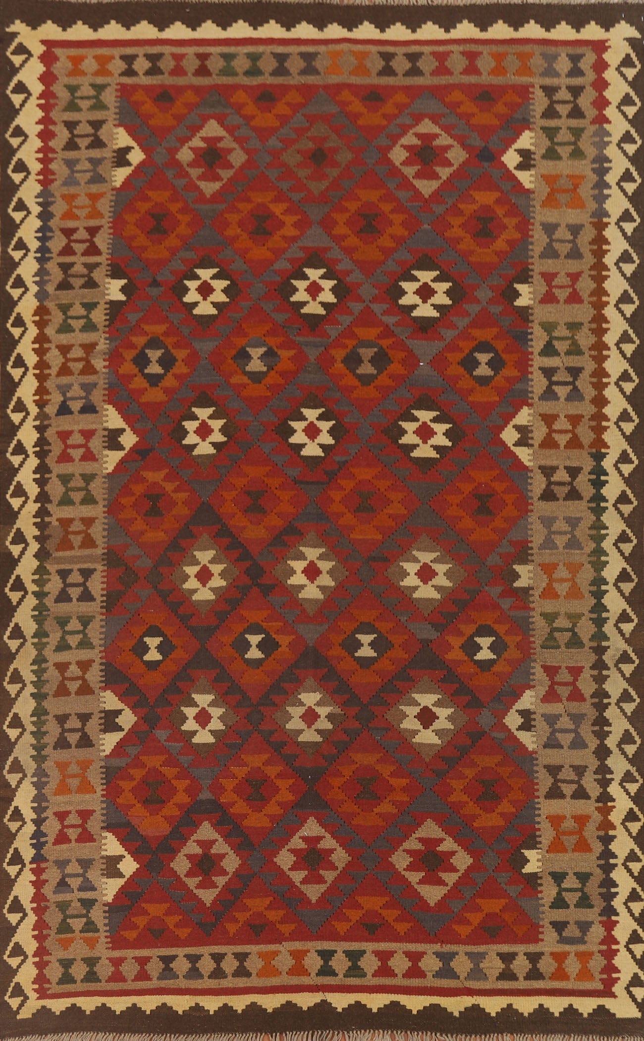 Multi-Color Kilim Reversible Area Rug 7x10