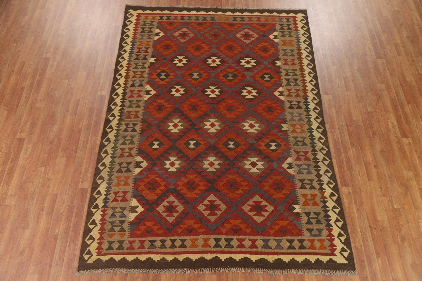 Multi-Color Kilim Reversible Area Rug 7x10