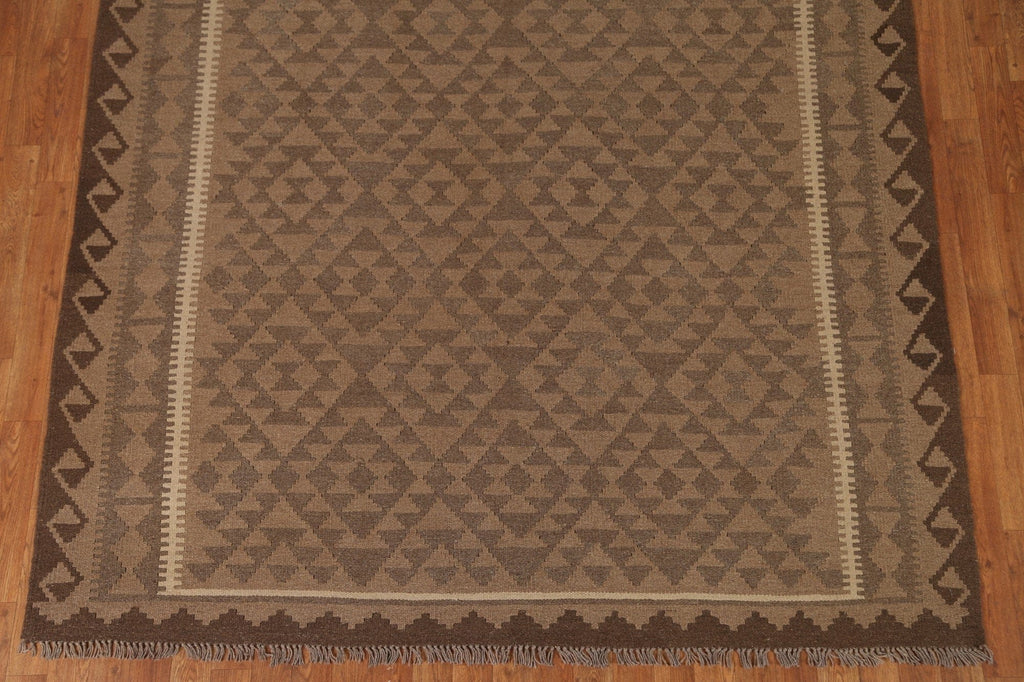 Brown Kilim Oriental Area Rug 7x10