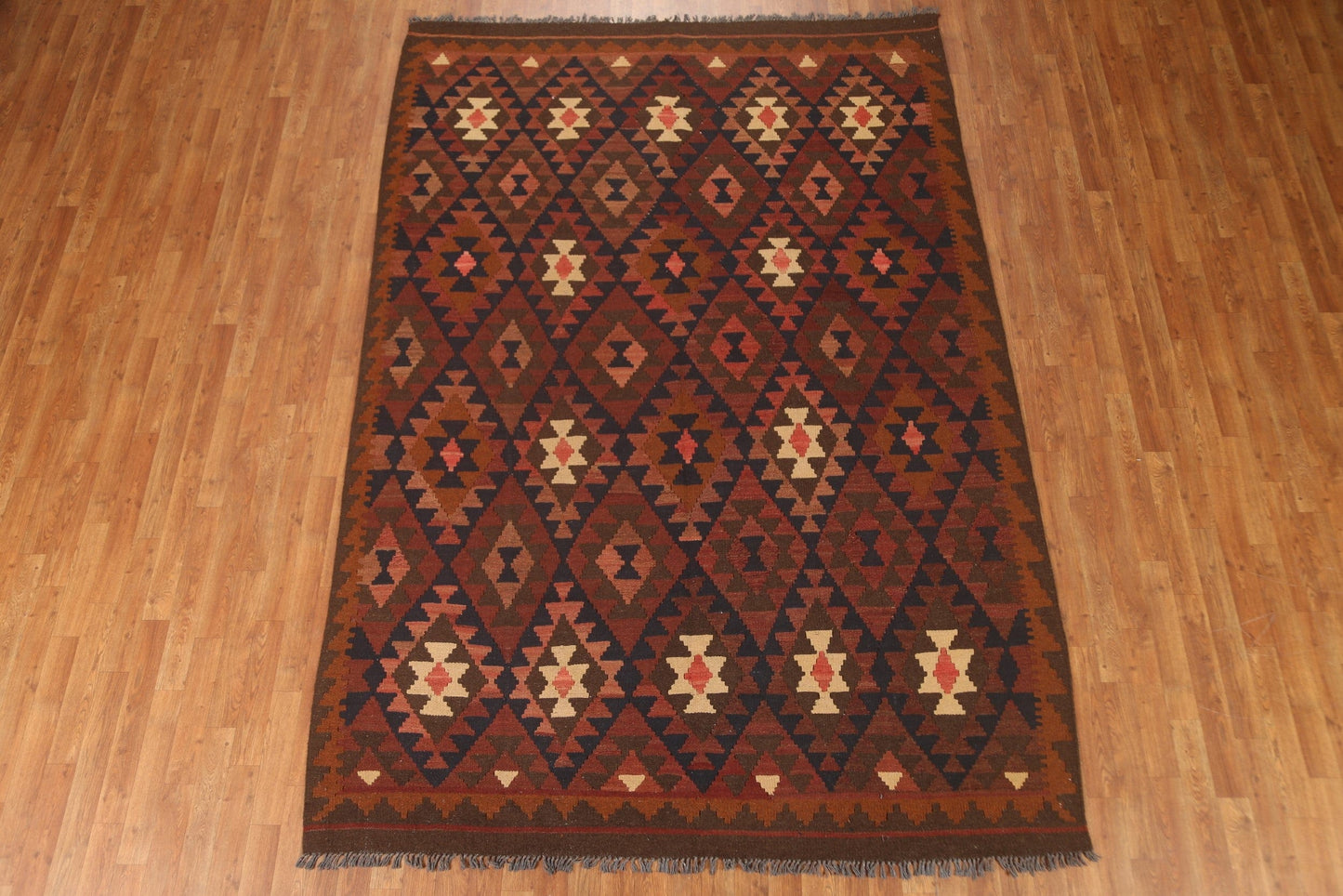 All-Over Kilim Geometric Area Rug 7x10