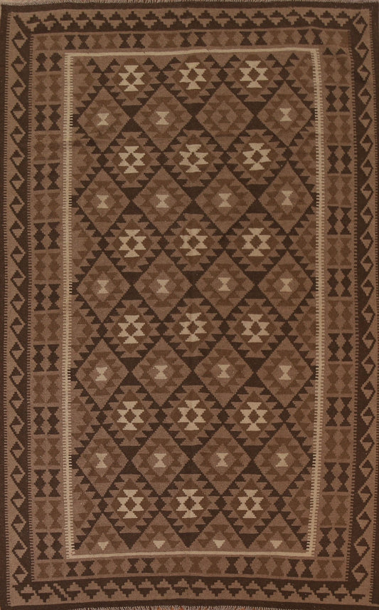 Brown Kilim Oriental Area Rug 6x7