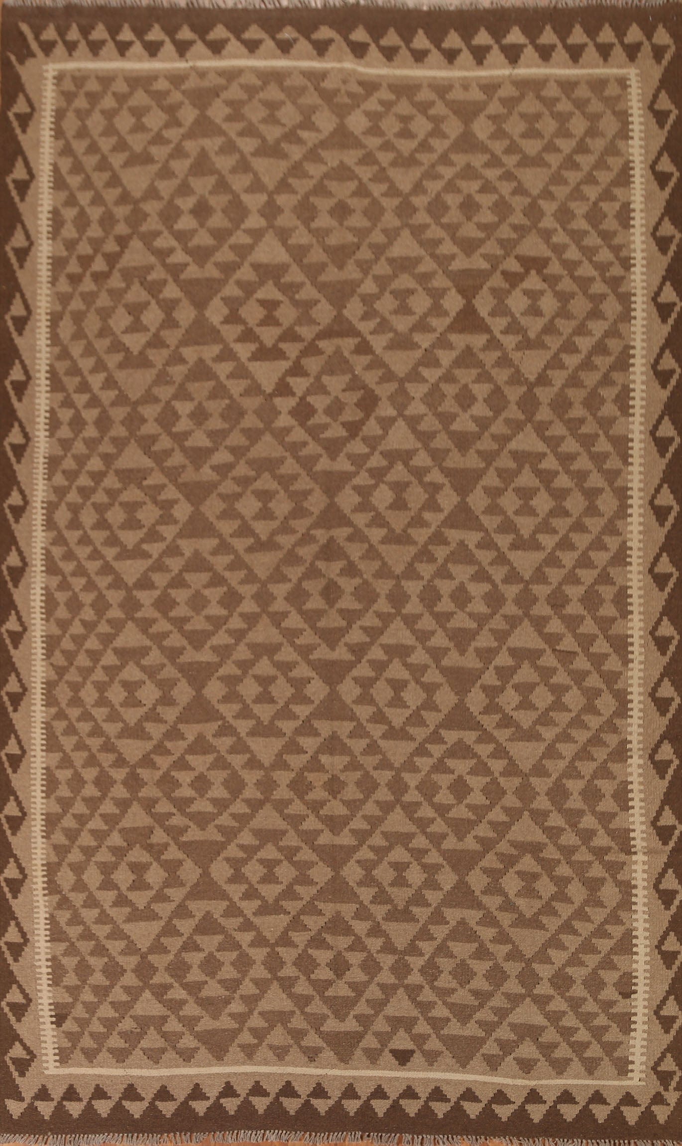 Hand-Woven Wool Kilim Area Rug 7x10