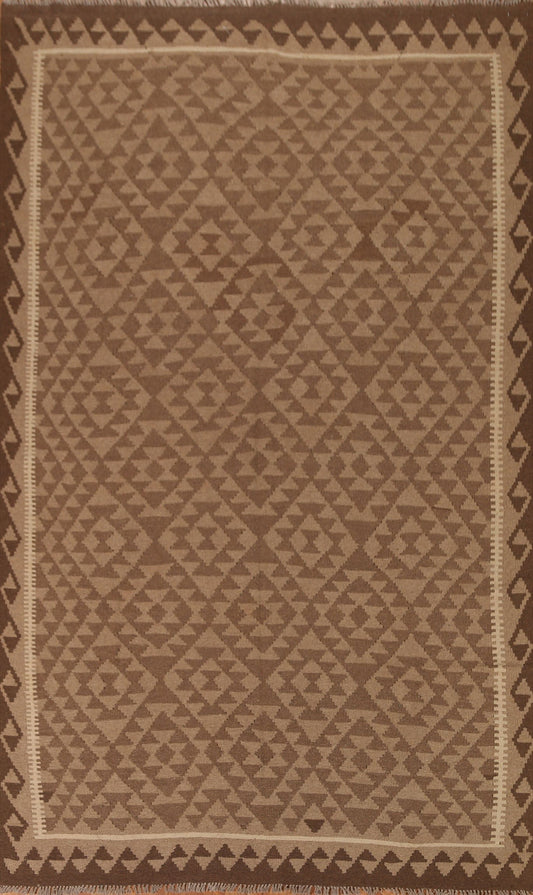 Hand-Woven Wool Kilim Area Rug 7x10