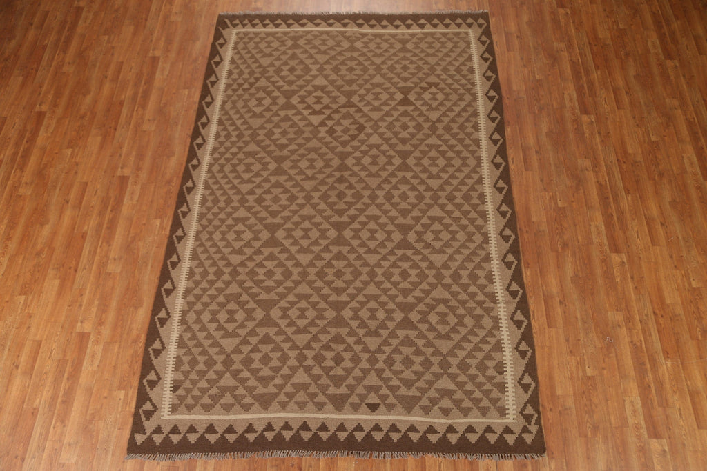 Hand-Woven Wool Kilim Area Rug 7x10