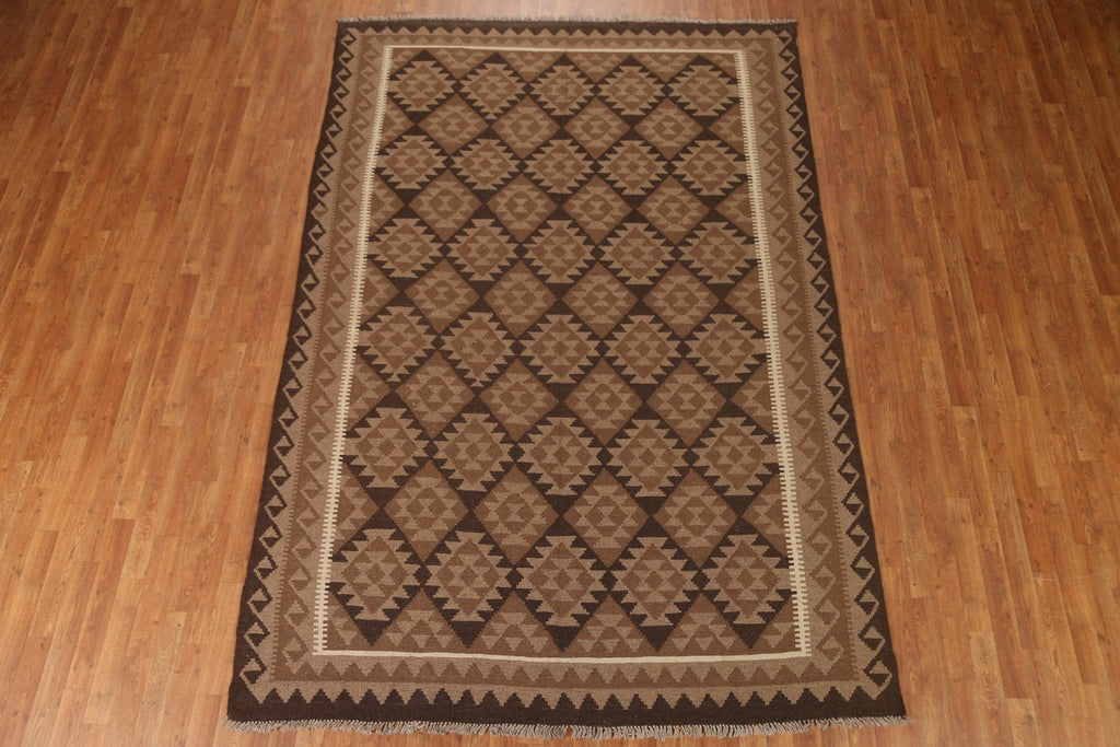 Hand-Woven Wool Kilim Area Rug 7x10