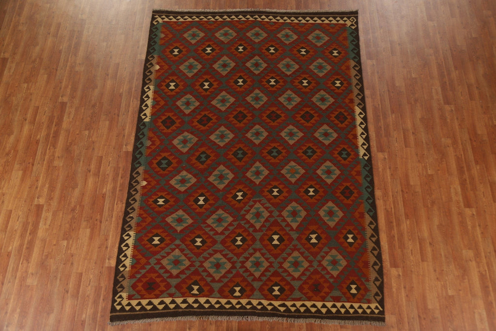 Geometric Kilim Oriental Area Rug 7x10