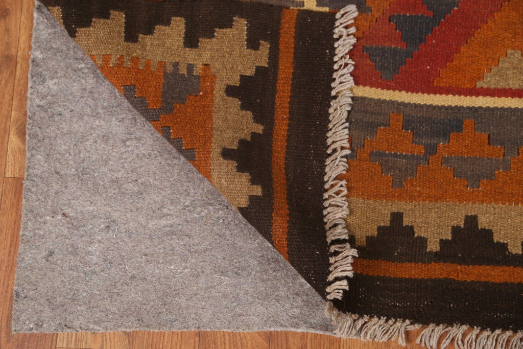 Geometric Kilim Wool Area Rug 5x8