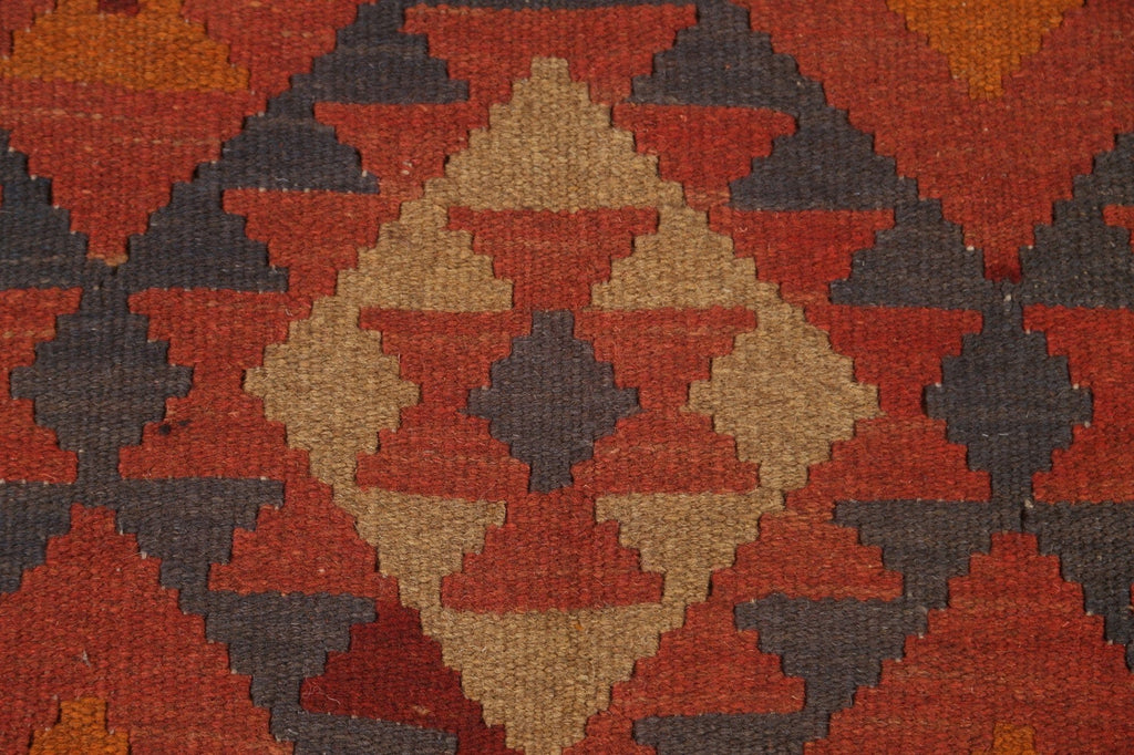 Geometric Kilim Wool Area Rug 5x8