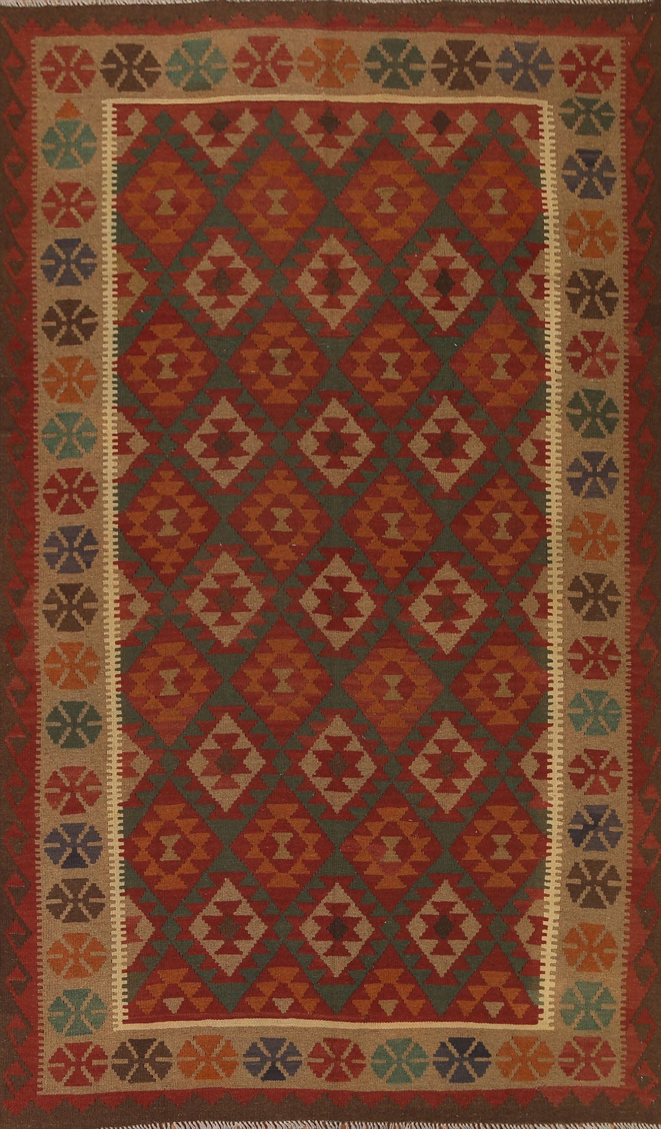 Geometric Kilim Oriental Area Rug 7x10