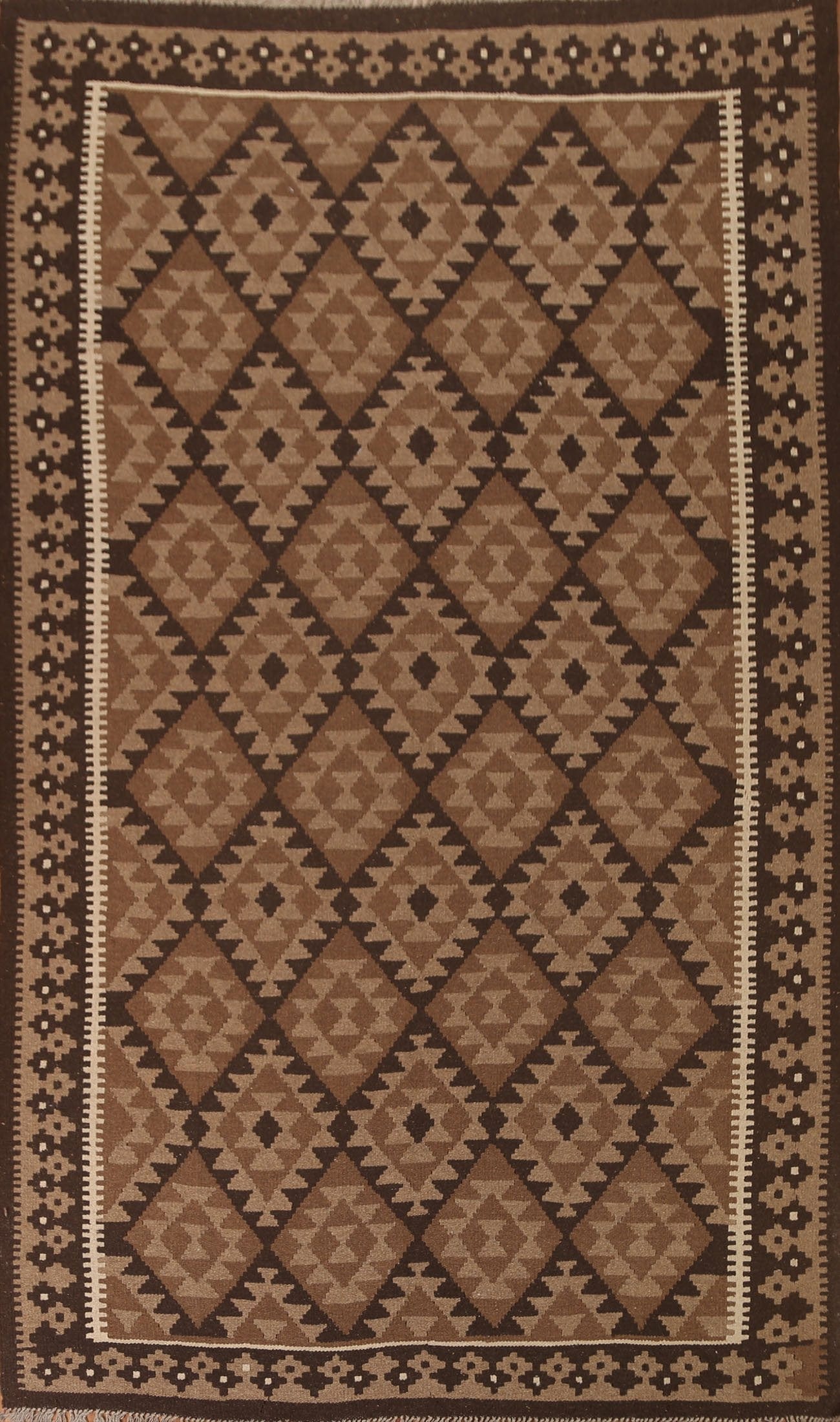 Hand-Woven Wool Kilim Area Rug 7x10