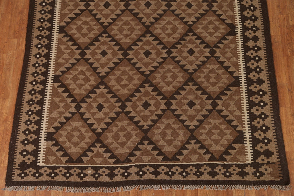 Hand-Woven Wool Kilim Area Rug 7x10