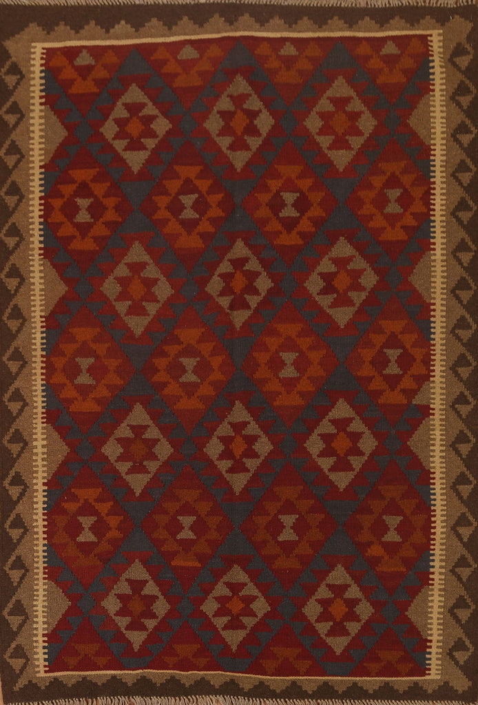 Tribal Kilim Wool Area Rug 5x7