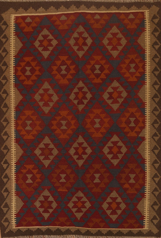 Tribal Kilim Wool Area Rug 5x7