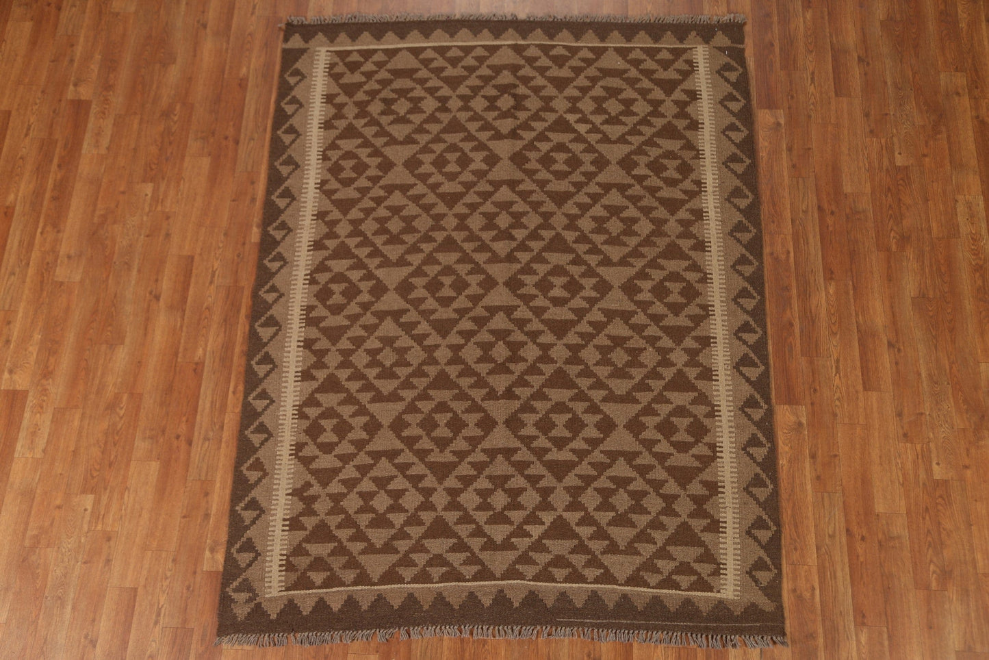 Tribal Kilim Wool Area Rug 5x6