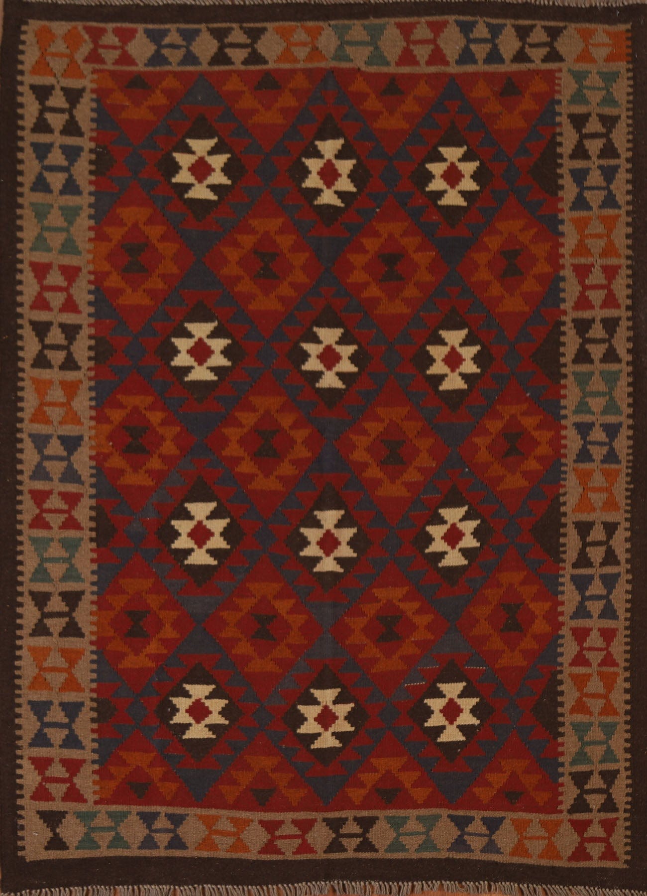 Geometric Kilim Oriental Area Rug 5x7