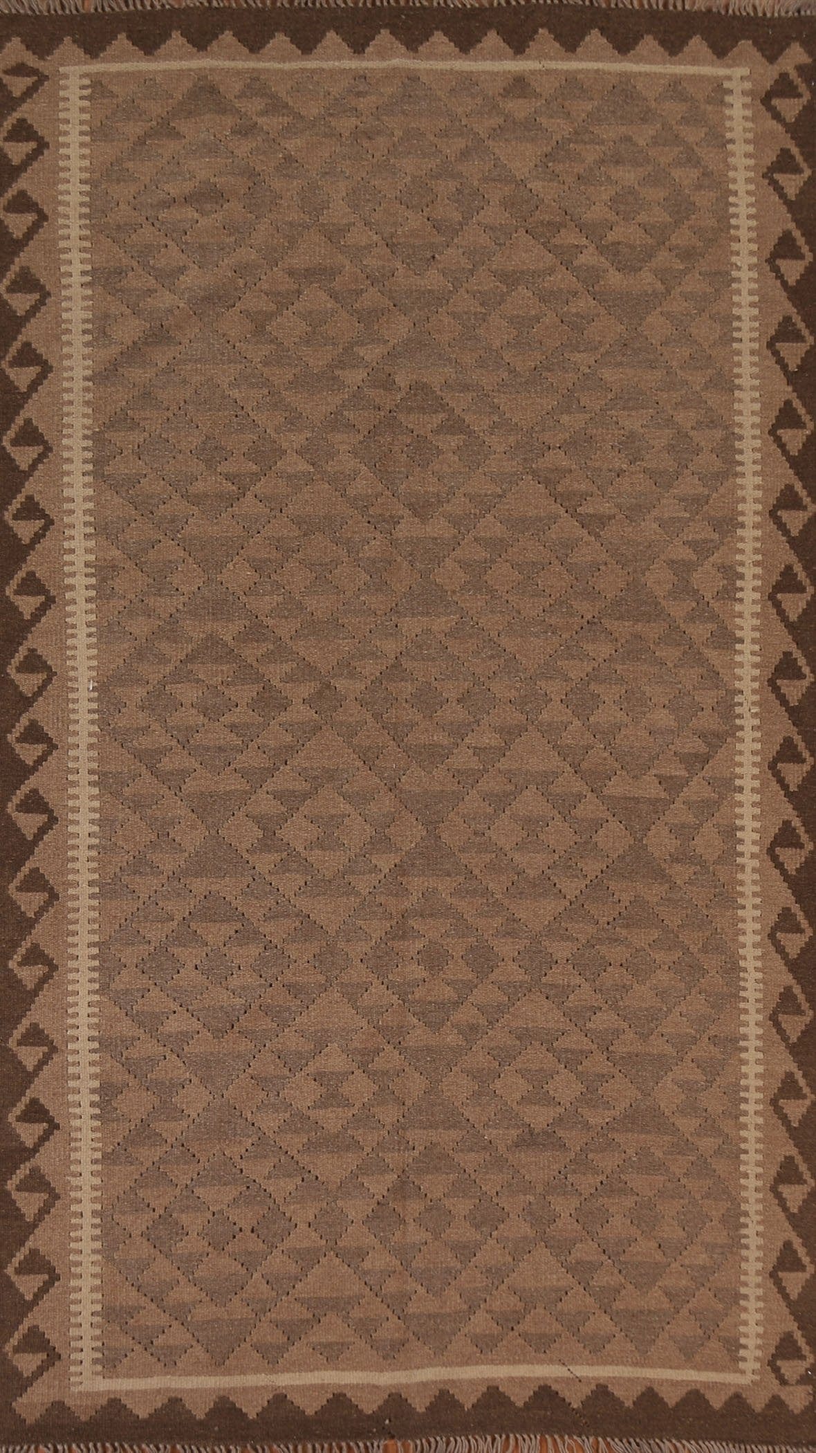 Hand-Woven Wool Kilim Area Rug 5x8