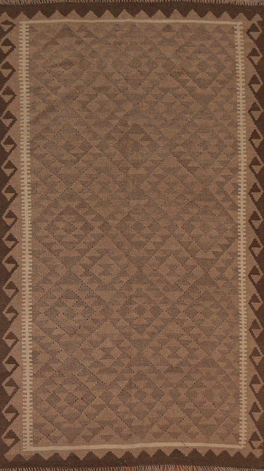 Hand-Woven Wool Kilim Area Rug 5x8