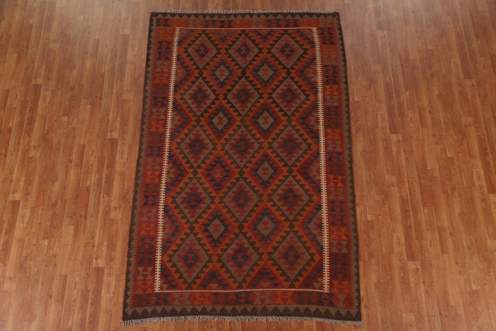 Tribal Wool Kilim Oriental Area Rug 5x8