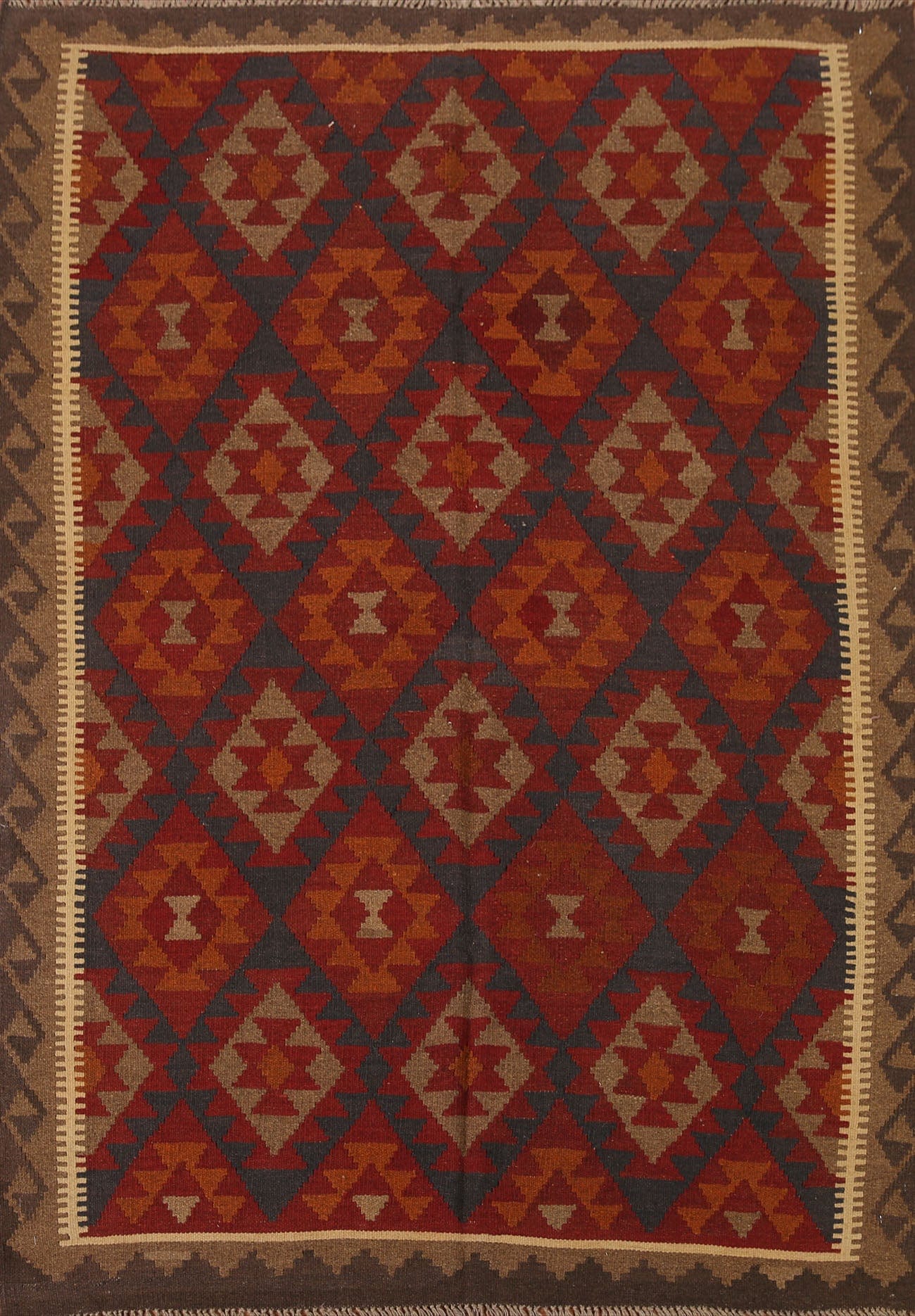 Tribal Wool Kilim Oriental Area Rug 5x7