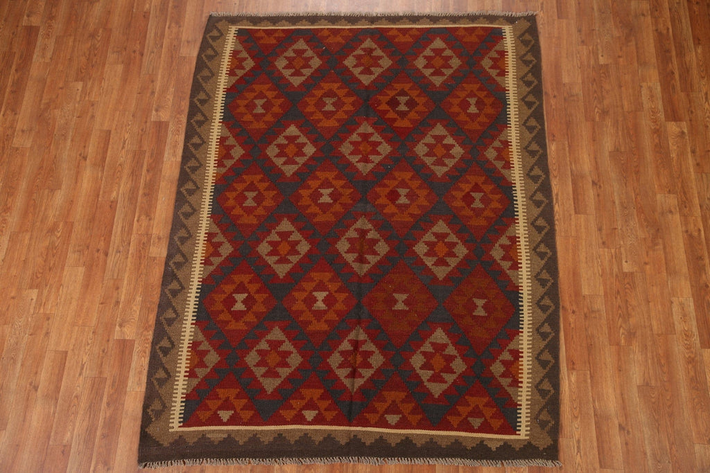 Tribal Wool Kilim Oriental Area Rug 5x7