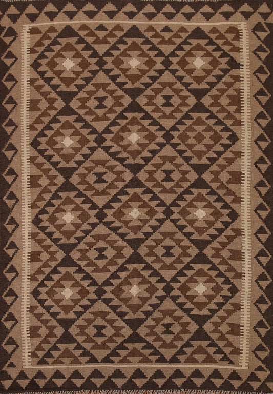 Brown Kilim Oriental Area Rug 5x7