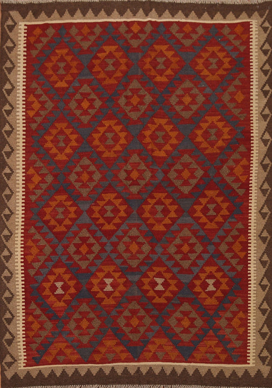 Multi-Color Kilim Oriental Area Rug 5x7