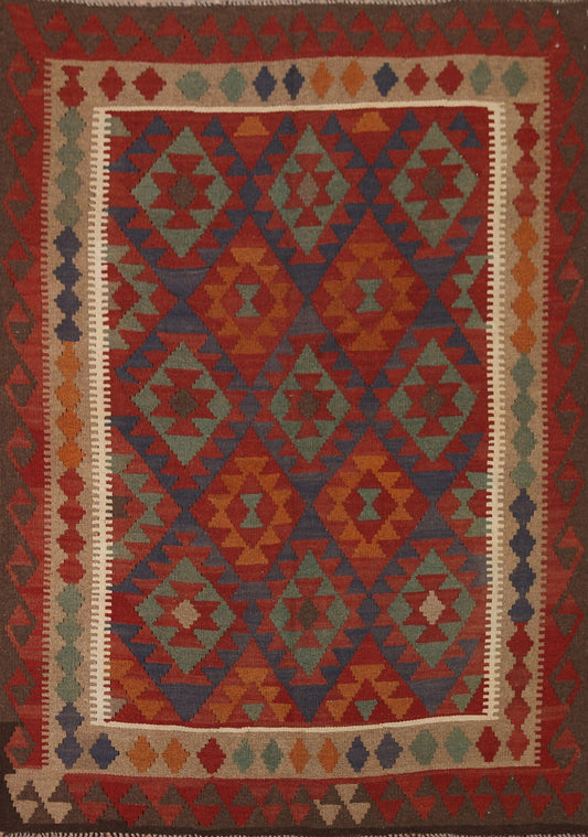 Tribal Wool Kilim Oriental Area Rug 5x7