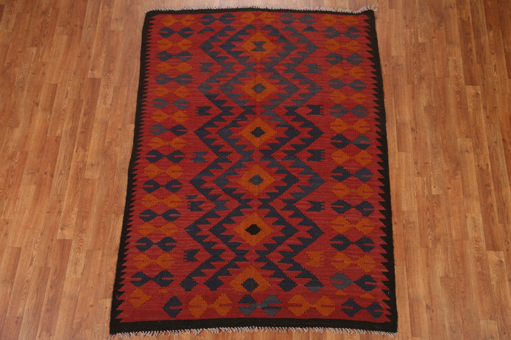 Tribal Wool Kilim Oriental Area Rug 5x6