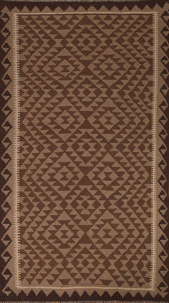 Wool Kilim Geometric Area Rug 5x8