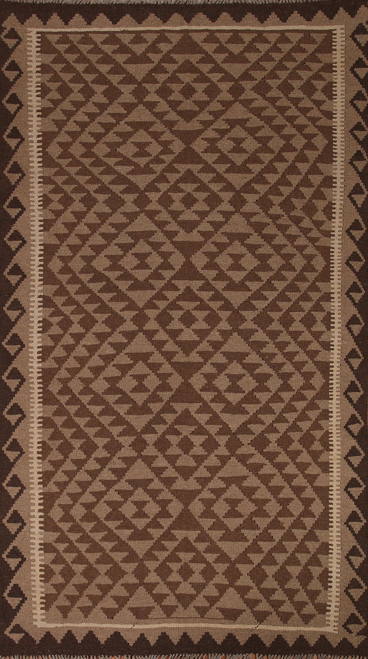 Wool Kilim Geometric Area Rug 5x8