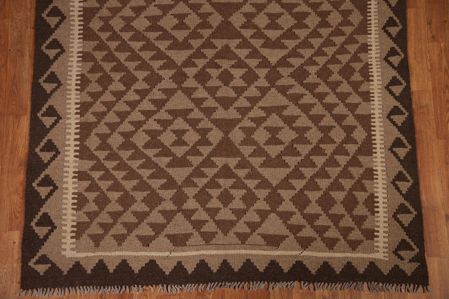 Wool Kilim Geometric Area Rug 5x8