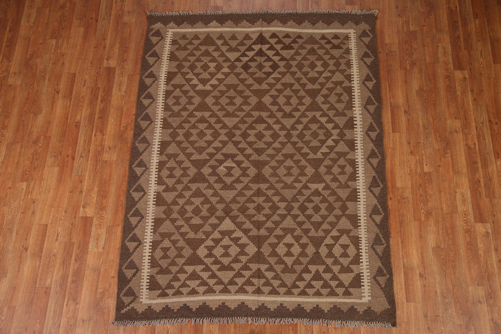 Tribal Kilim Geometric Area Rug 5x6