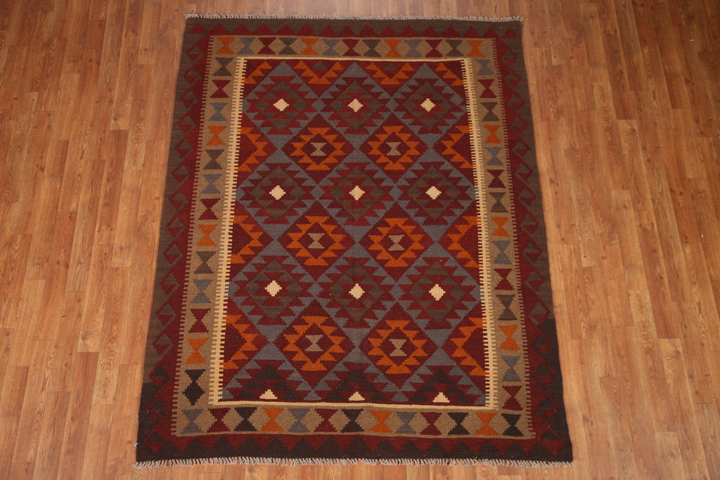 Multi-Color Kilim Oriental Area Rug 5x7