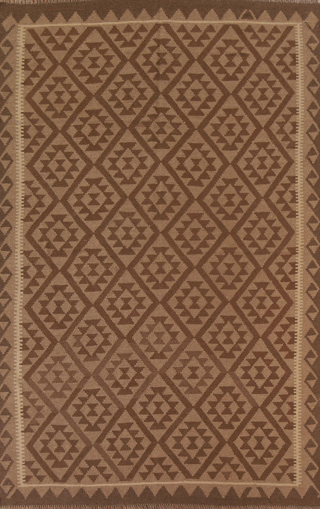 Brown Kilim Oriental Area Rug 7x9