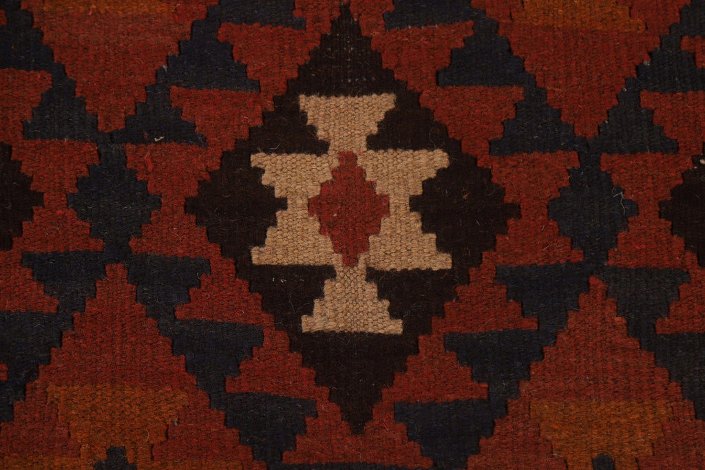 Hand-Woven Wool Kilim Oriental Area Rug 7x10